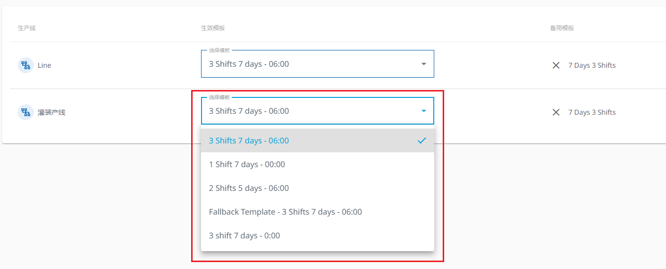 图 309-班次模板分配